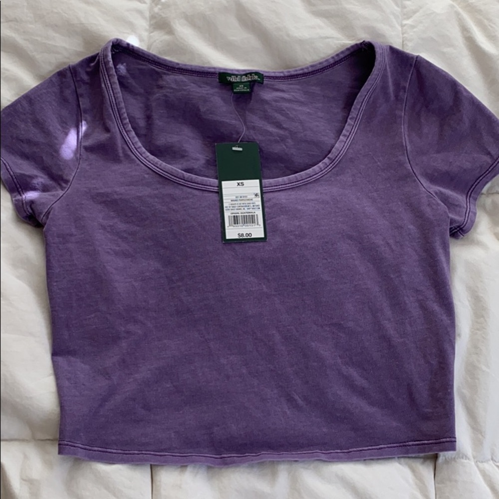 Purple crop top